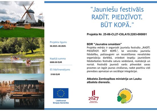 Jauniešu festivāls RADĪT. PIEDZĪVOT. BŪT KOPĀ.